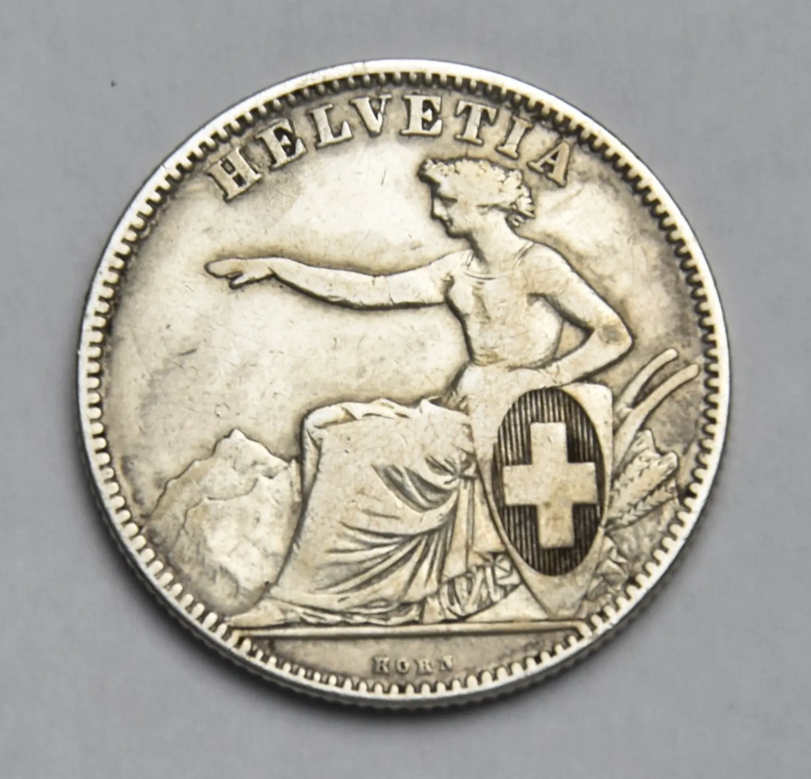 Schweiz 2 Franken - 1862 B (Sitzende Helvetia)