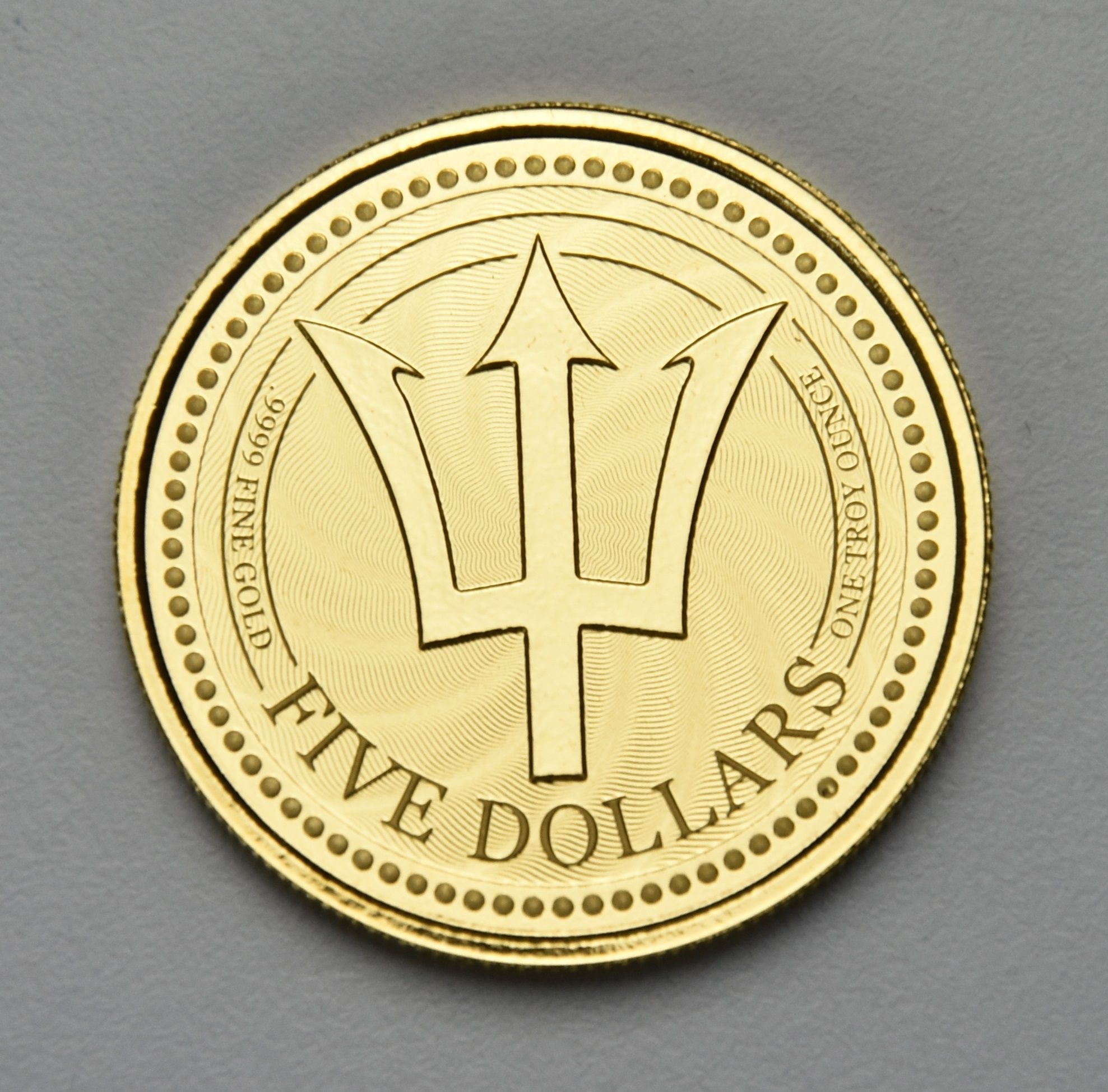 Barbados 2019 Goldmünze 1 Unze (999,9 Feingold) Dreizack
