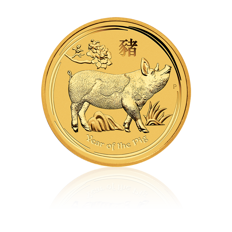 Lunar II Schwein 2019 - Australien 1 oz Goldmünze