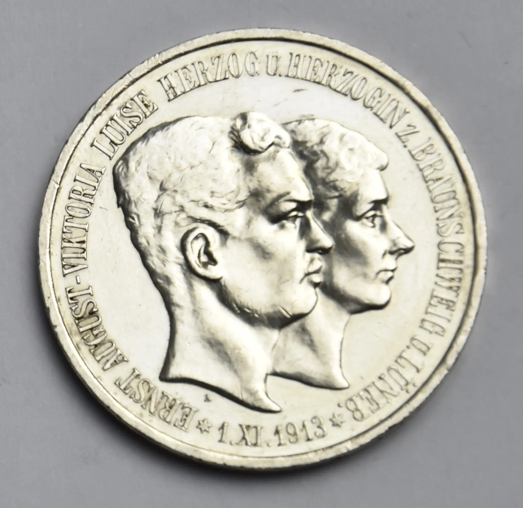 Deutschland Braunschweig 5 Mark 1915 A Ernst August Silbermünze