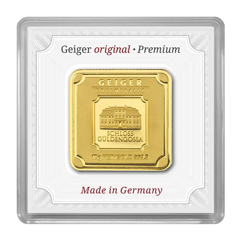 gold bar Geiger original - 10 g .9999 in capsule *special offer*
