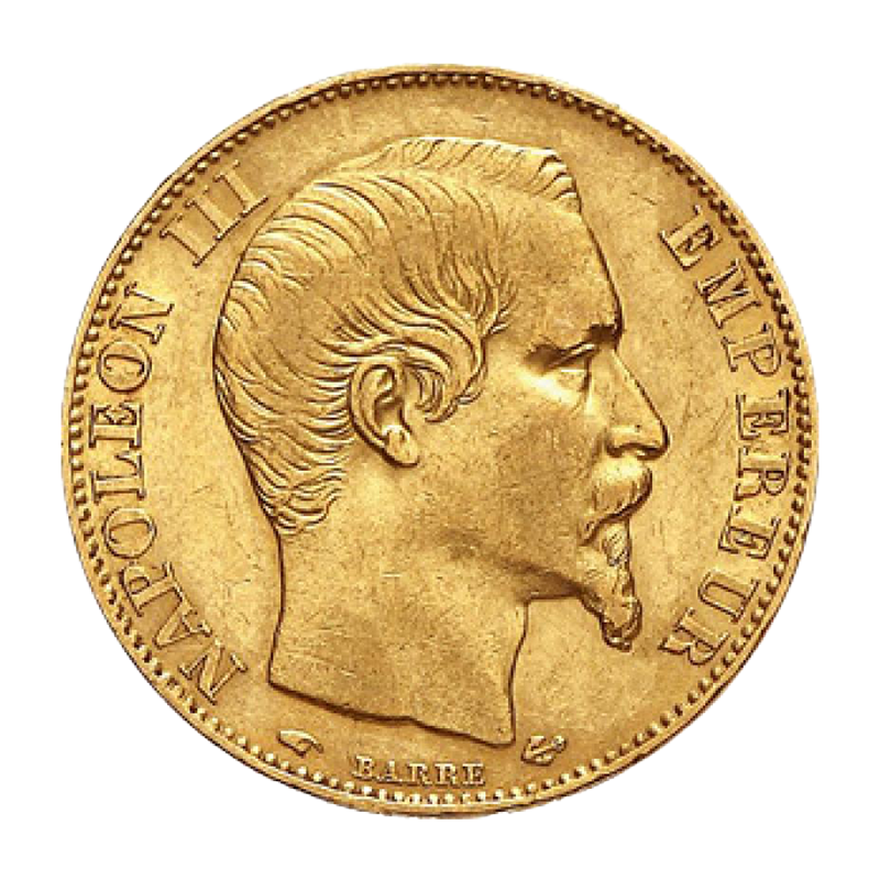 20 francs France - Napoleon III. without wreath (1853-1860)