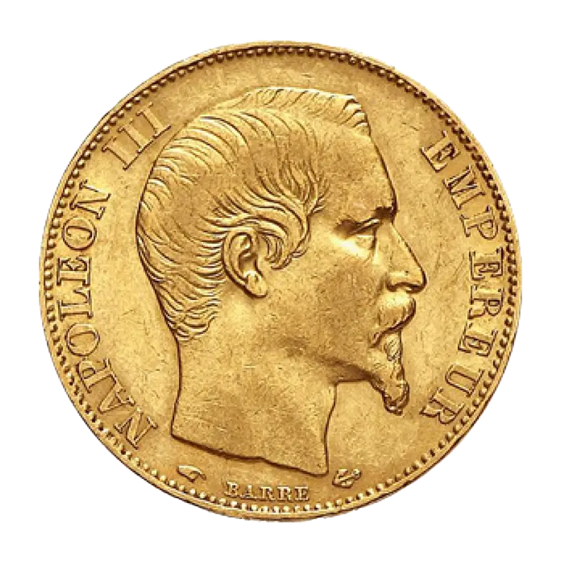 20 Francs Frankreich - Napoleon III. ohne Kranz (1853-1860)