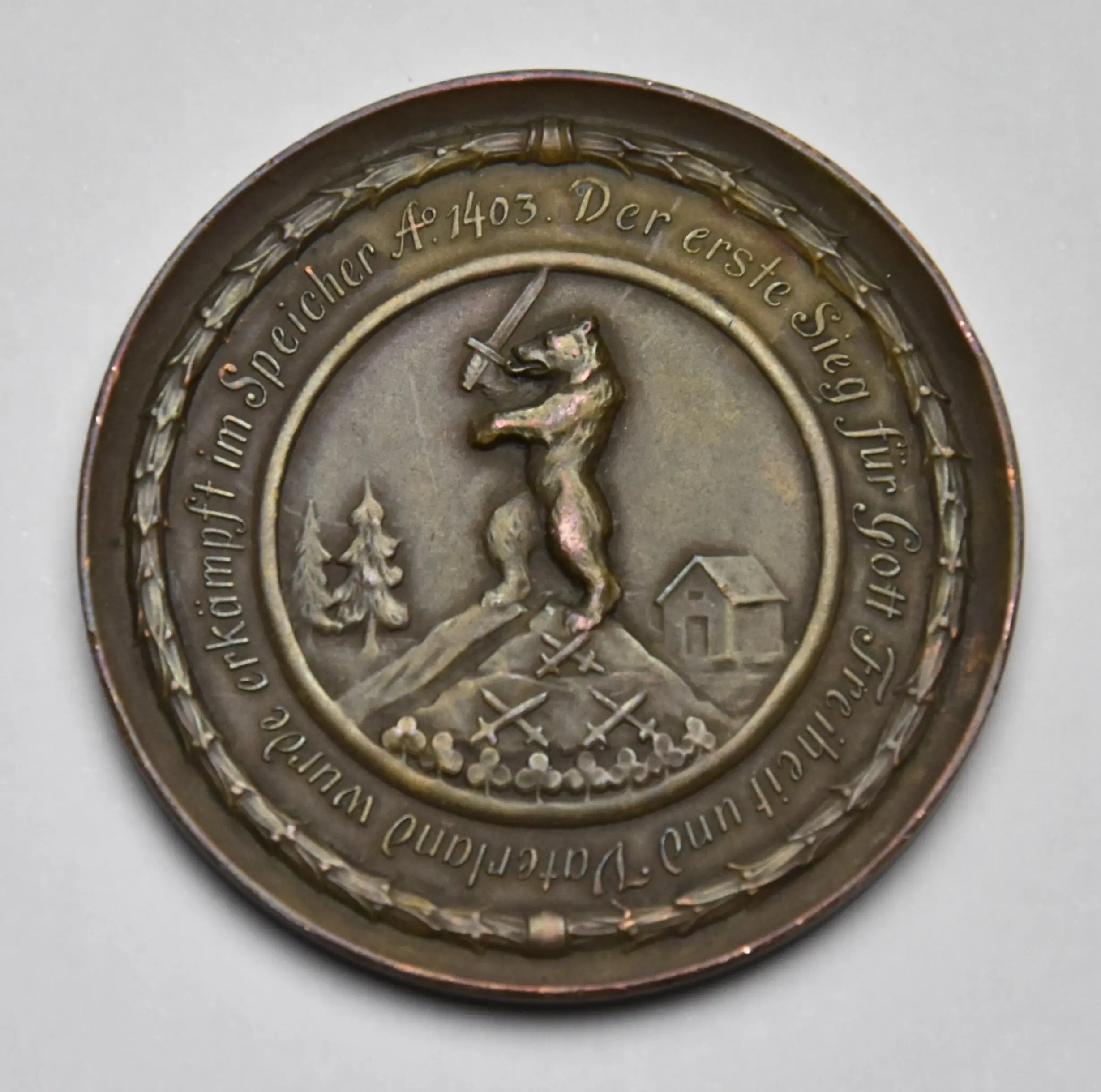 Schweiz Bronzemedaille 1903 zum 500. Gedächtnistag der Schlacht bei Vögelinsegg