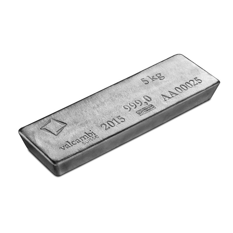silver bar - 5 kg fine silver .999 VALCAMBI
