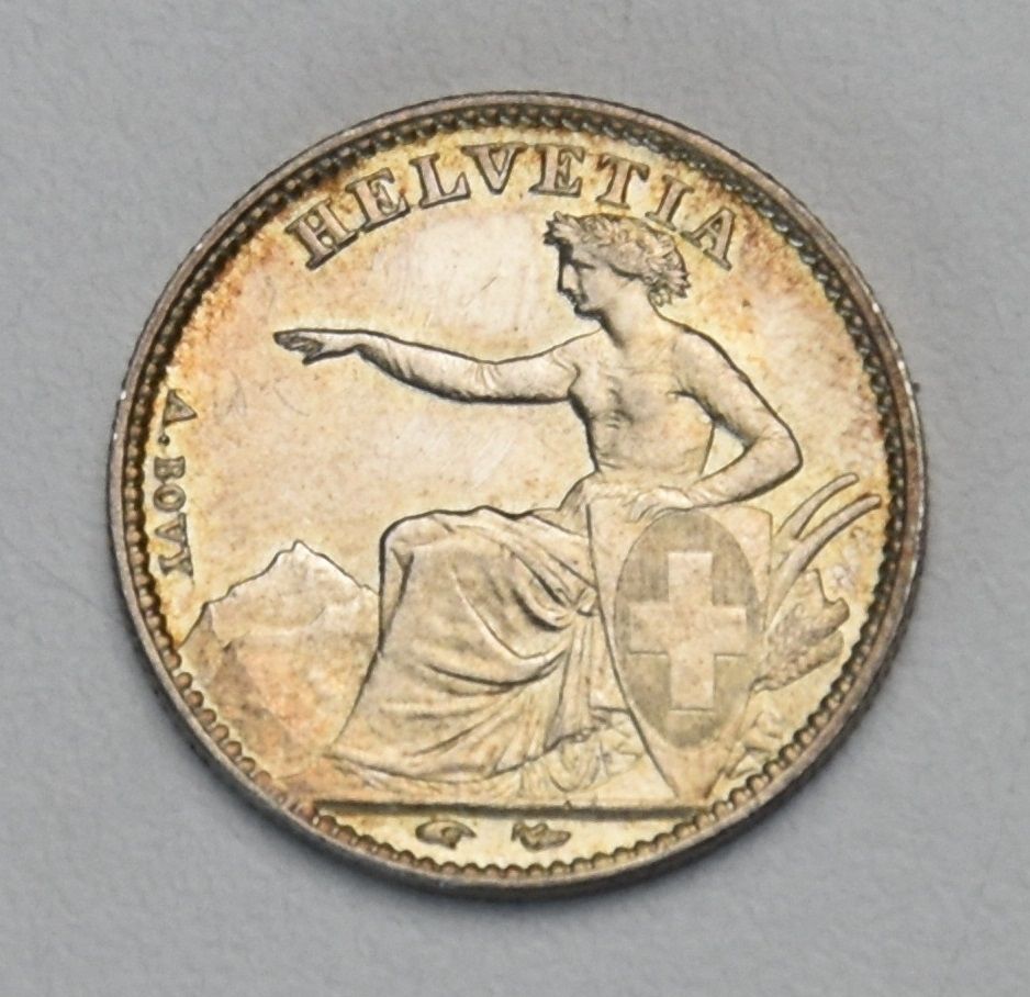 Schweiz 1/2 Franken - 1851 A (sitzende Helvetia)