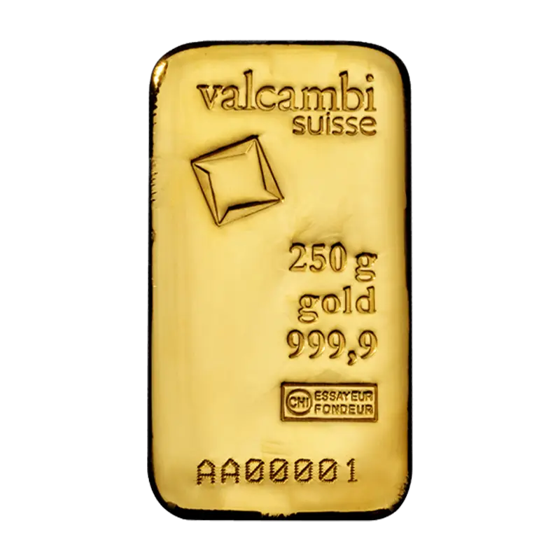 Goldbarren - 250 g .9999 VALCAMBI (KEIN POSTVERSAND)