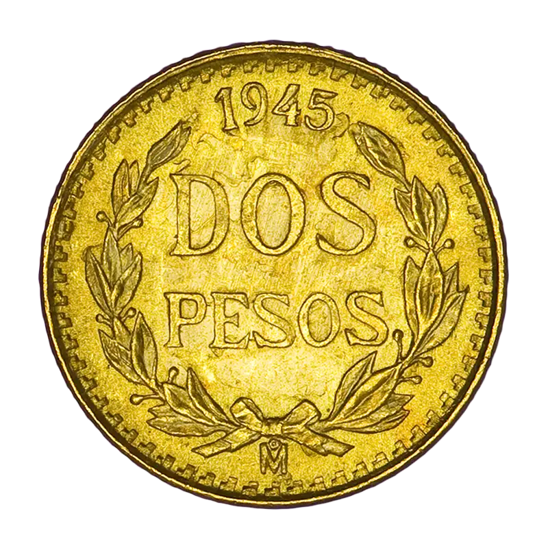 Mexiko 2 Pesos 1945 Goldmünze