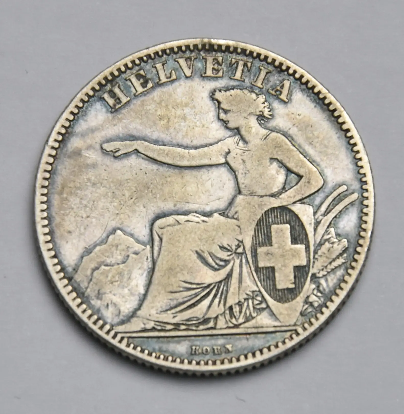 Schweiz 2 Franken - 1863 B (sitzende Helvetia)
