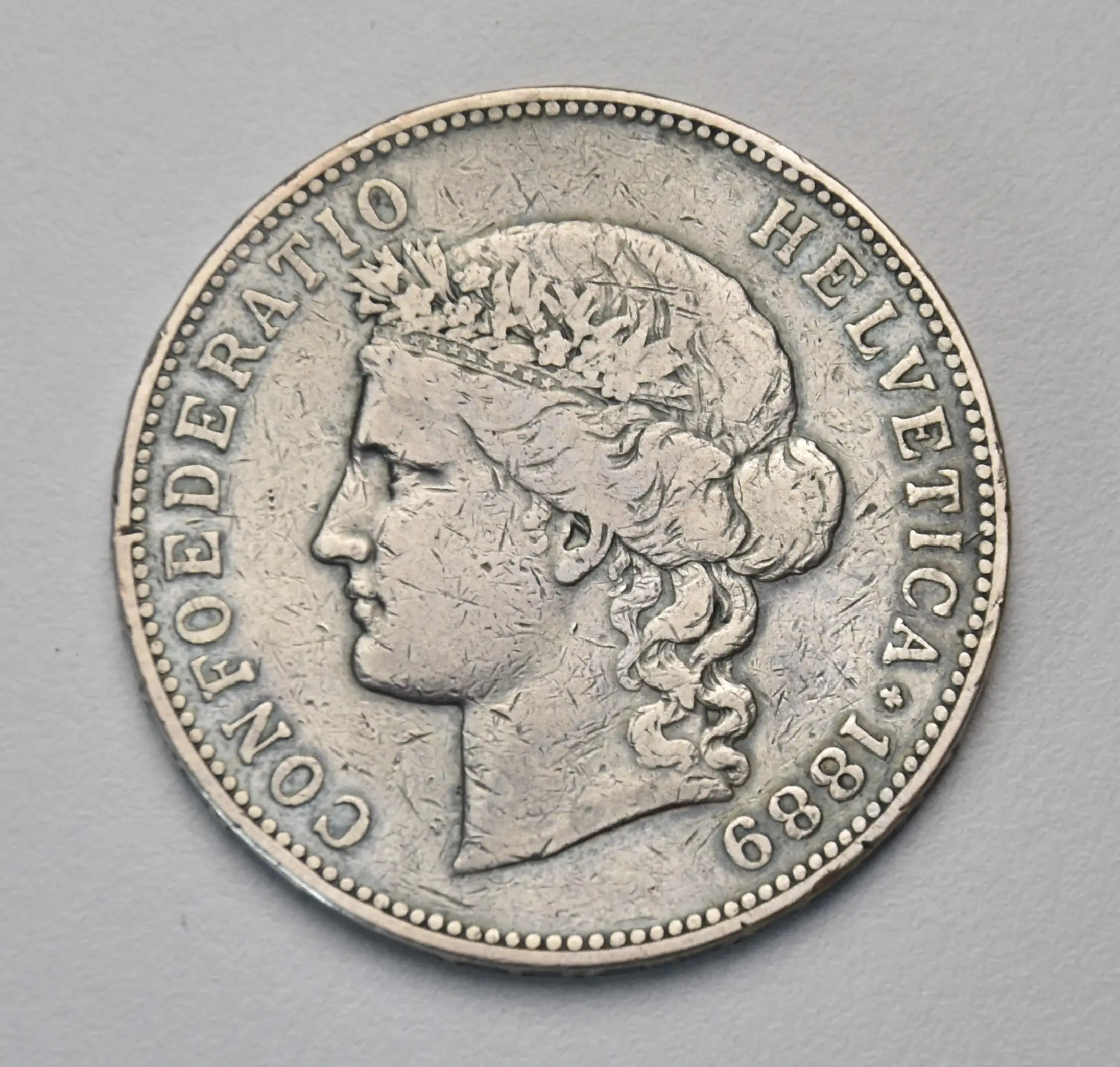 Schweiz 5 Franken - 1889 B (Helvetia)