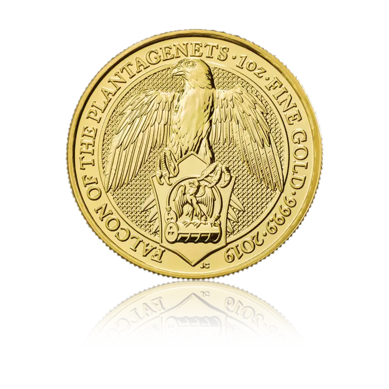 The Queens Beast "Der Falke der Plantagenets" 2019 - Vereinigtes Königreich 1 oz Goldmünze