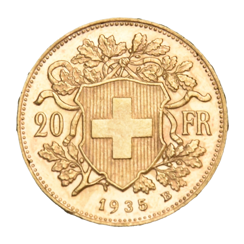 Vreneli - Schweiz 20 Franken Jahrgang 1935 B