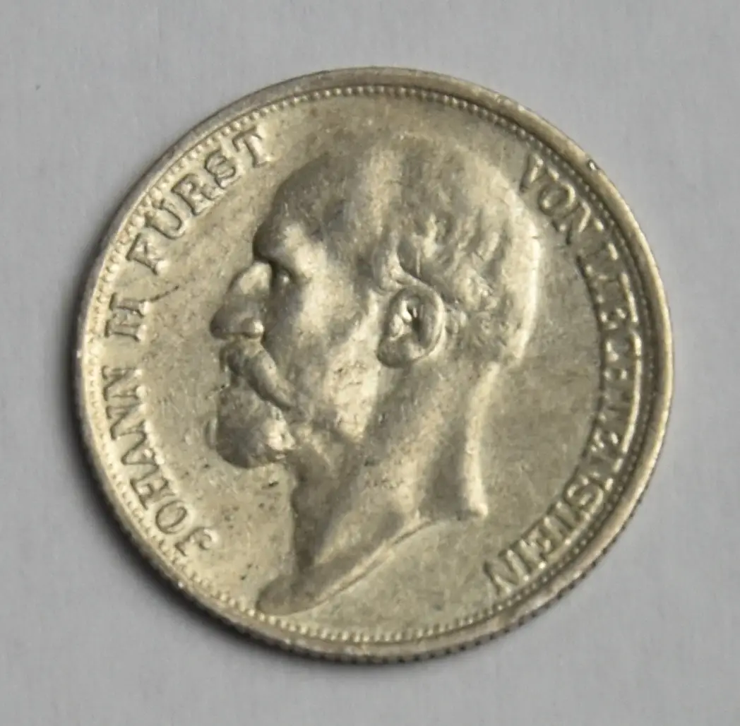 Liechtenstein 1/2 Franken 1924 Johann II