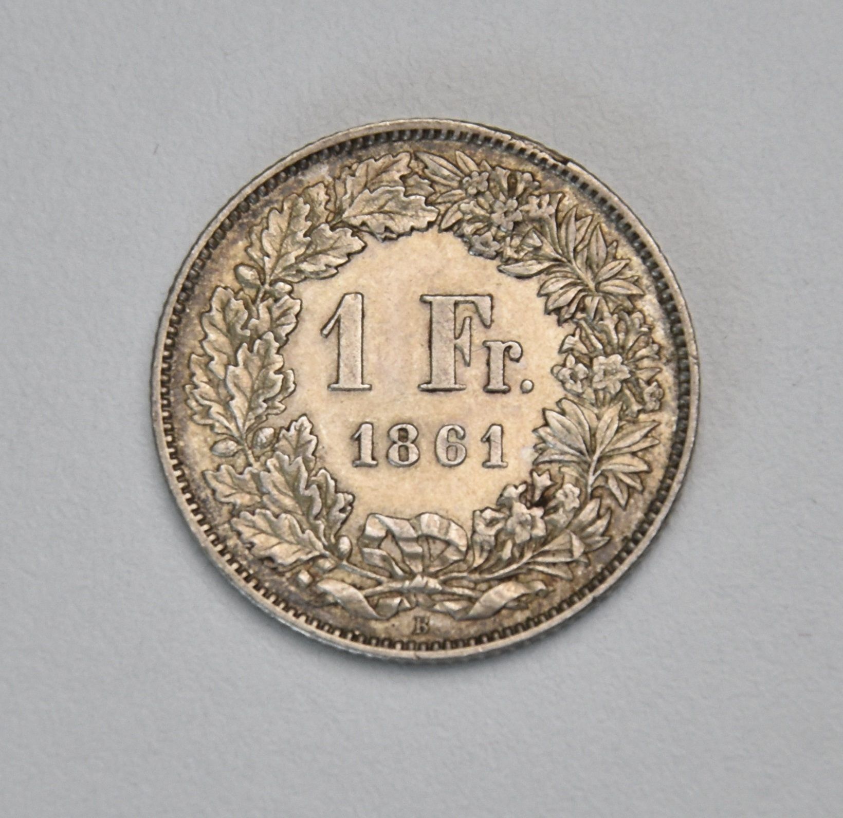 Schweiz 1 Franken - 1861 B (sitzende Helvetia)