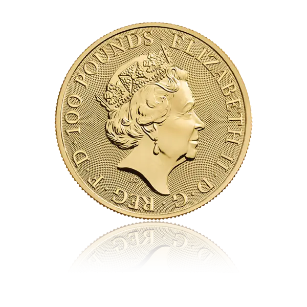 The Royal Tudor Beast "Lion of England" 2022  - Vereinigtes Königreich 1 oz Goldmünze ZFL