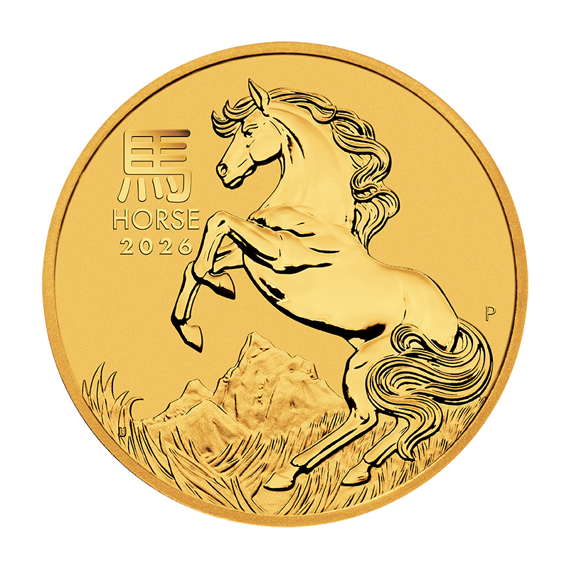 Lunar III "Pferd" 2026 - Australien 1 oz Goldmünze