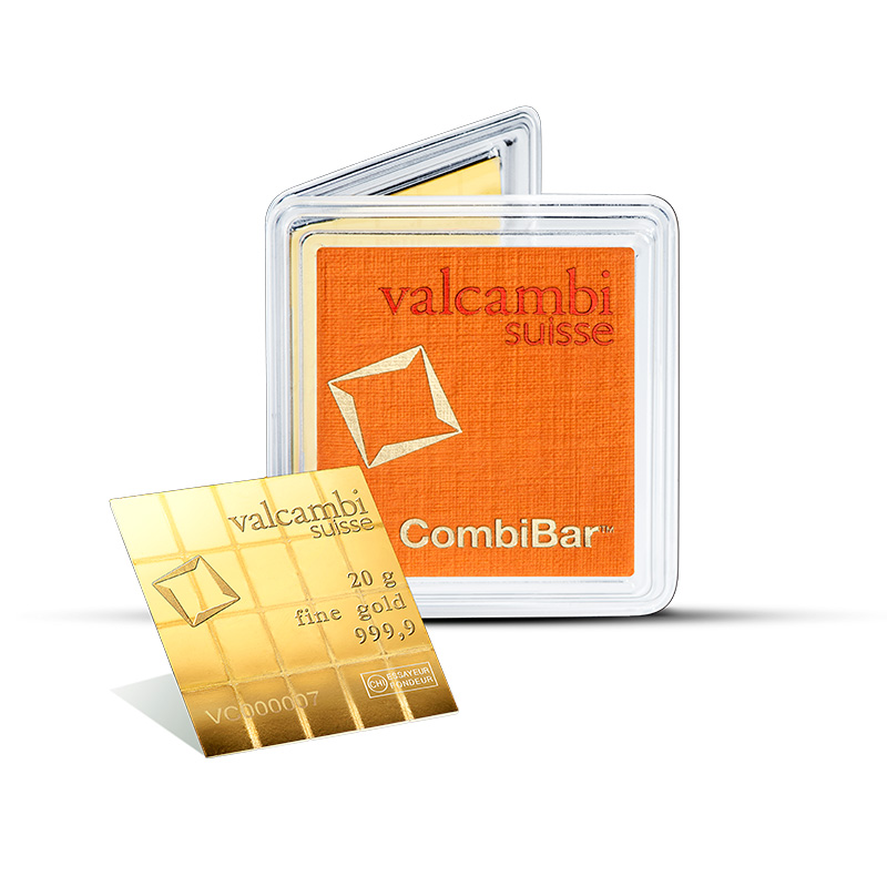 Combibar bar gold - 20 x 1 g .9999 VALCAMBI