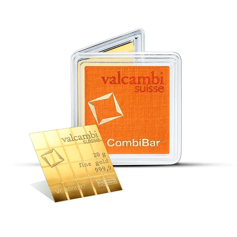 Combibar Barrentafel Gold - 20 x 1 g .9999 VALCAMBI