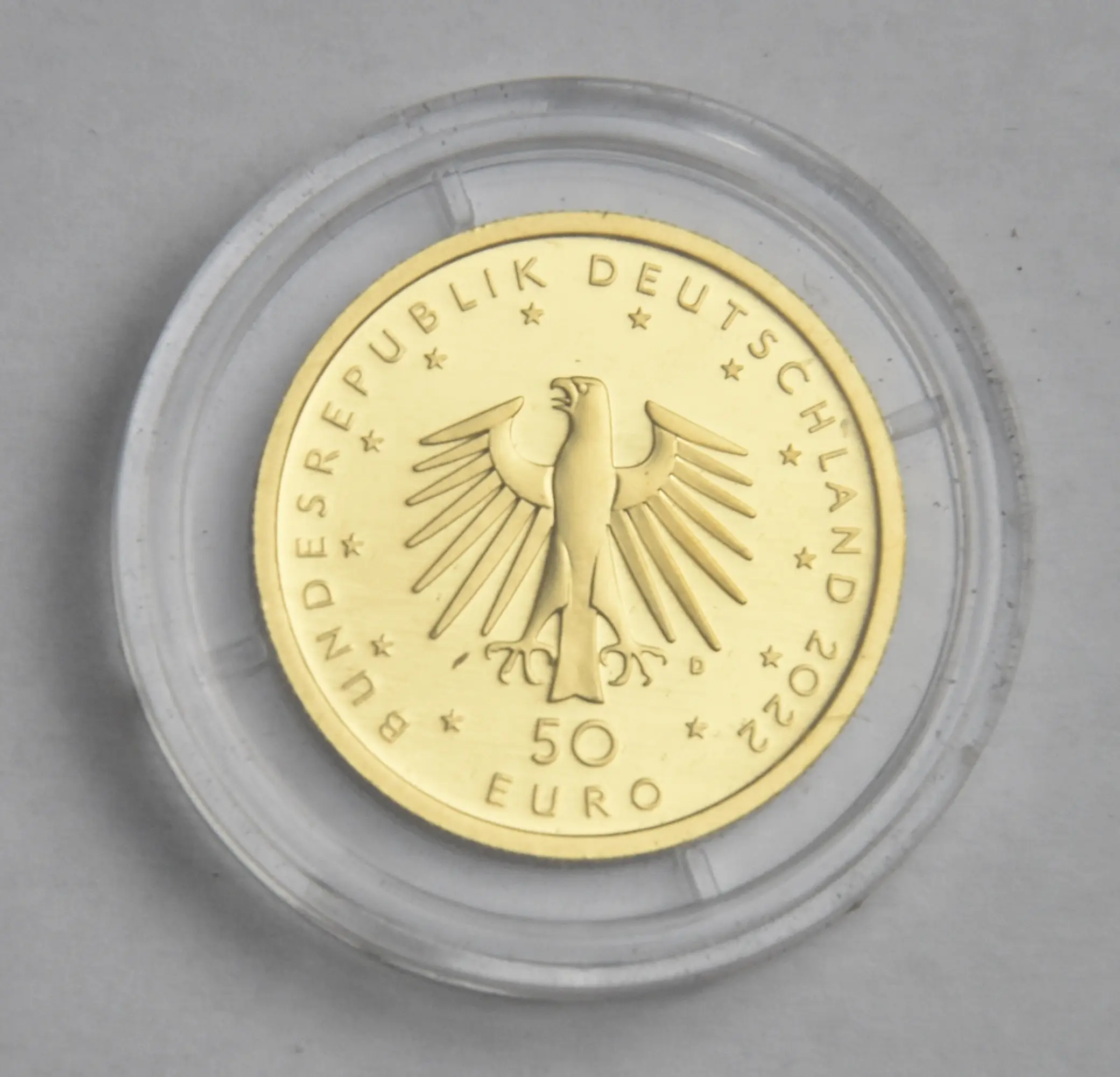 "Konzertgitarre" 2022 - Prägestätte D - Deutschland 50 Euro 1/4 oz Goldmünze