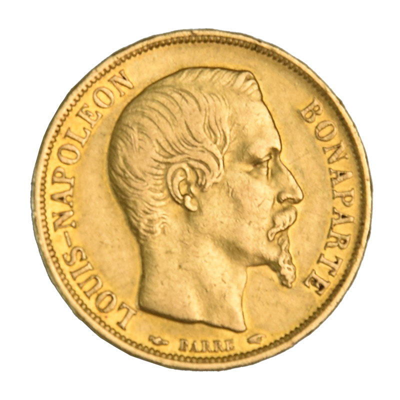 20 Francs Frankreich - Louis-Napoleon Bonaparte 1852 Goldmünze