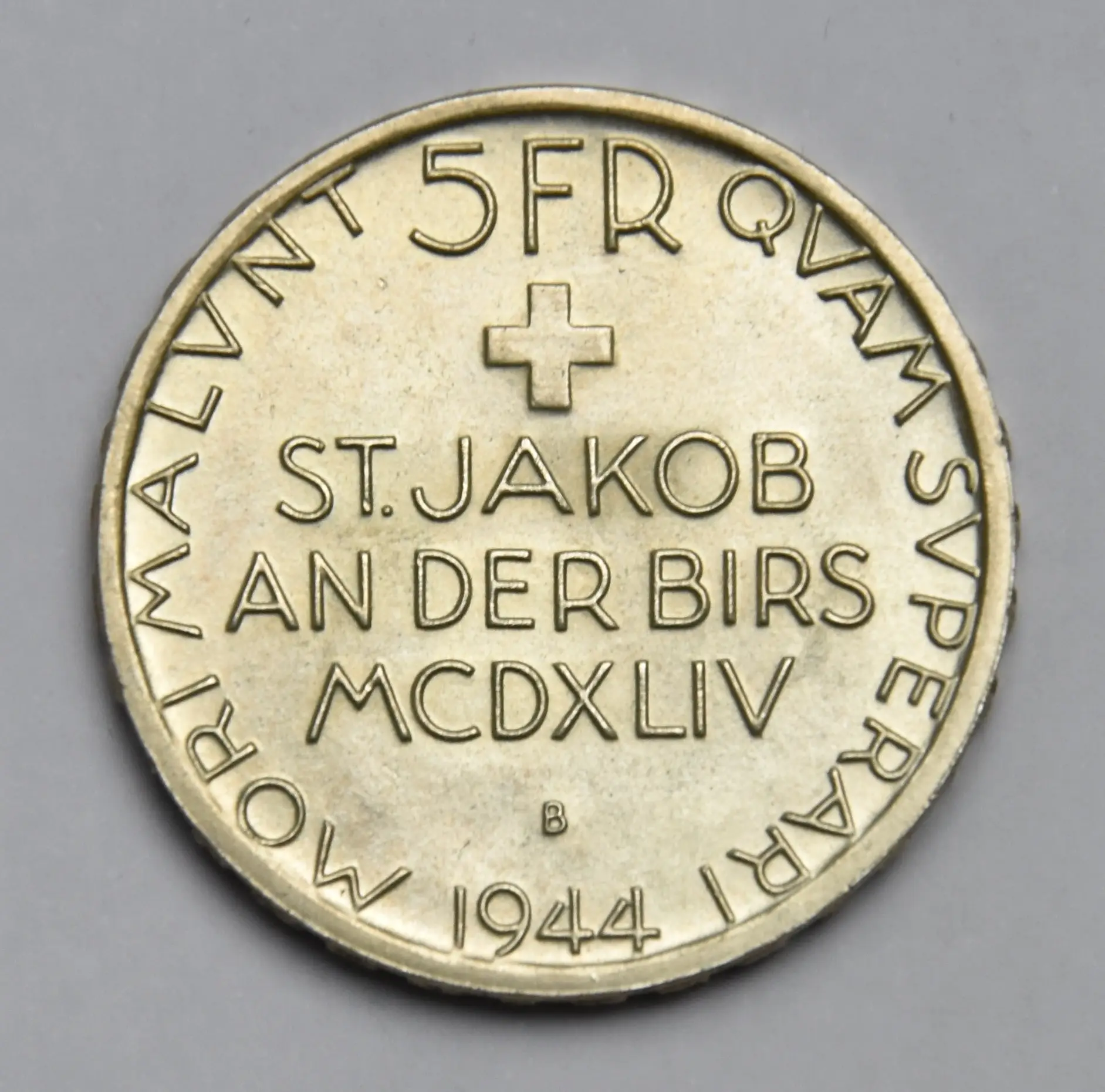 Switzerland 5 francs 1944 (St. Jakob)