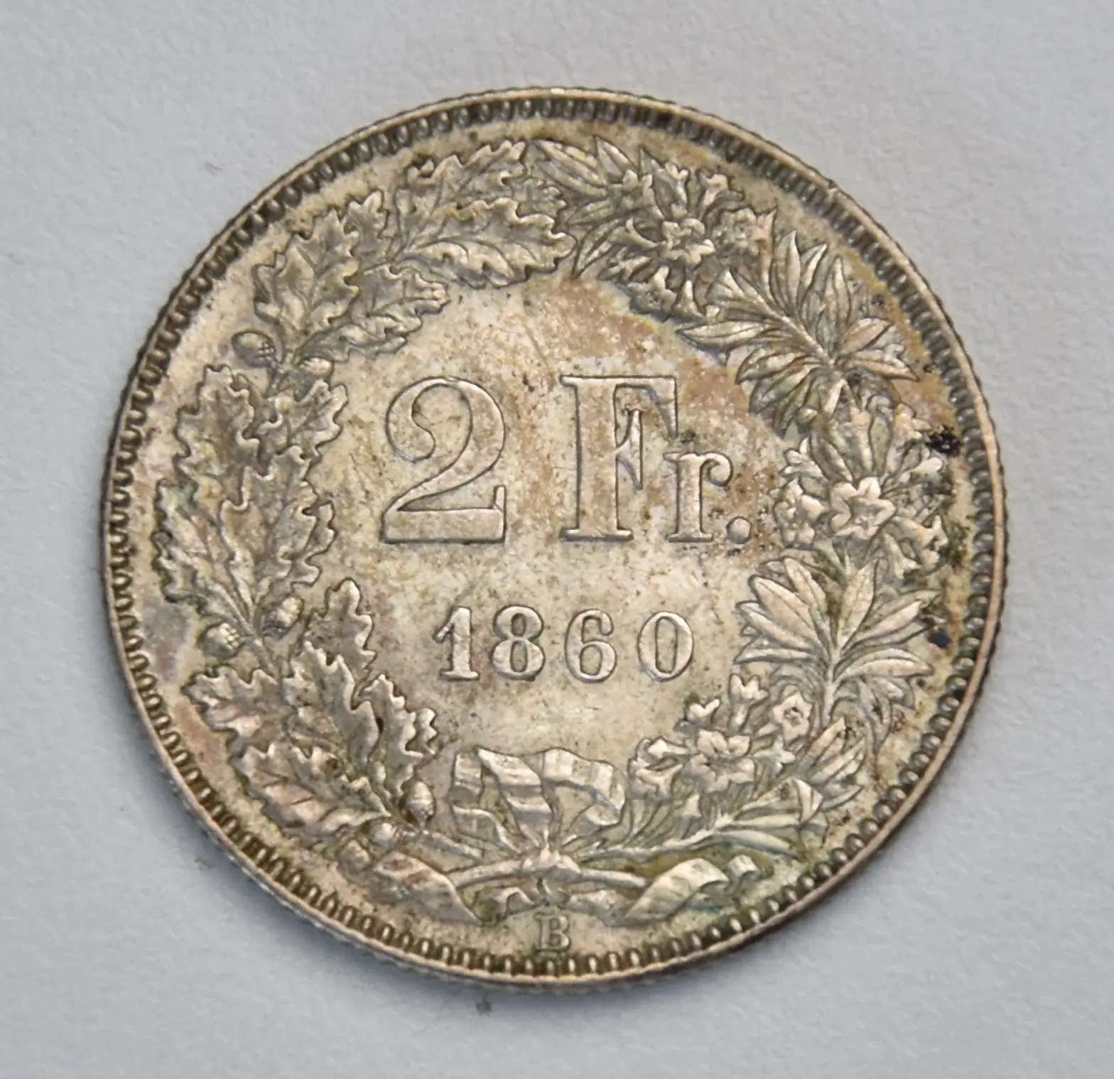 Schweiz 2 Franken - 1860 B (sitzende Helvetia)