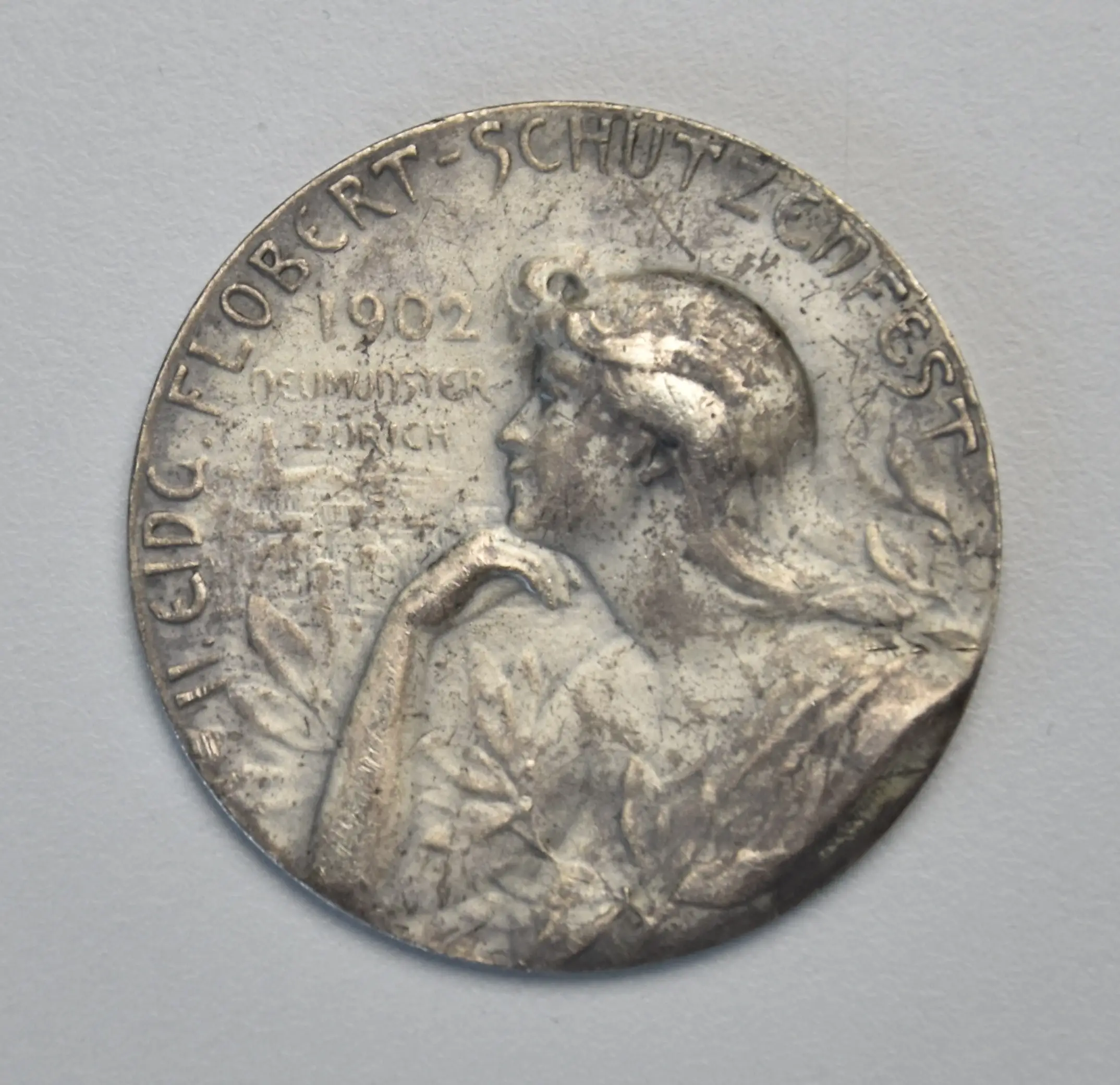 Schweiz Silbermedaille Zürich Neumünster II. Eidg. Flobert-Schützenfest 1902