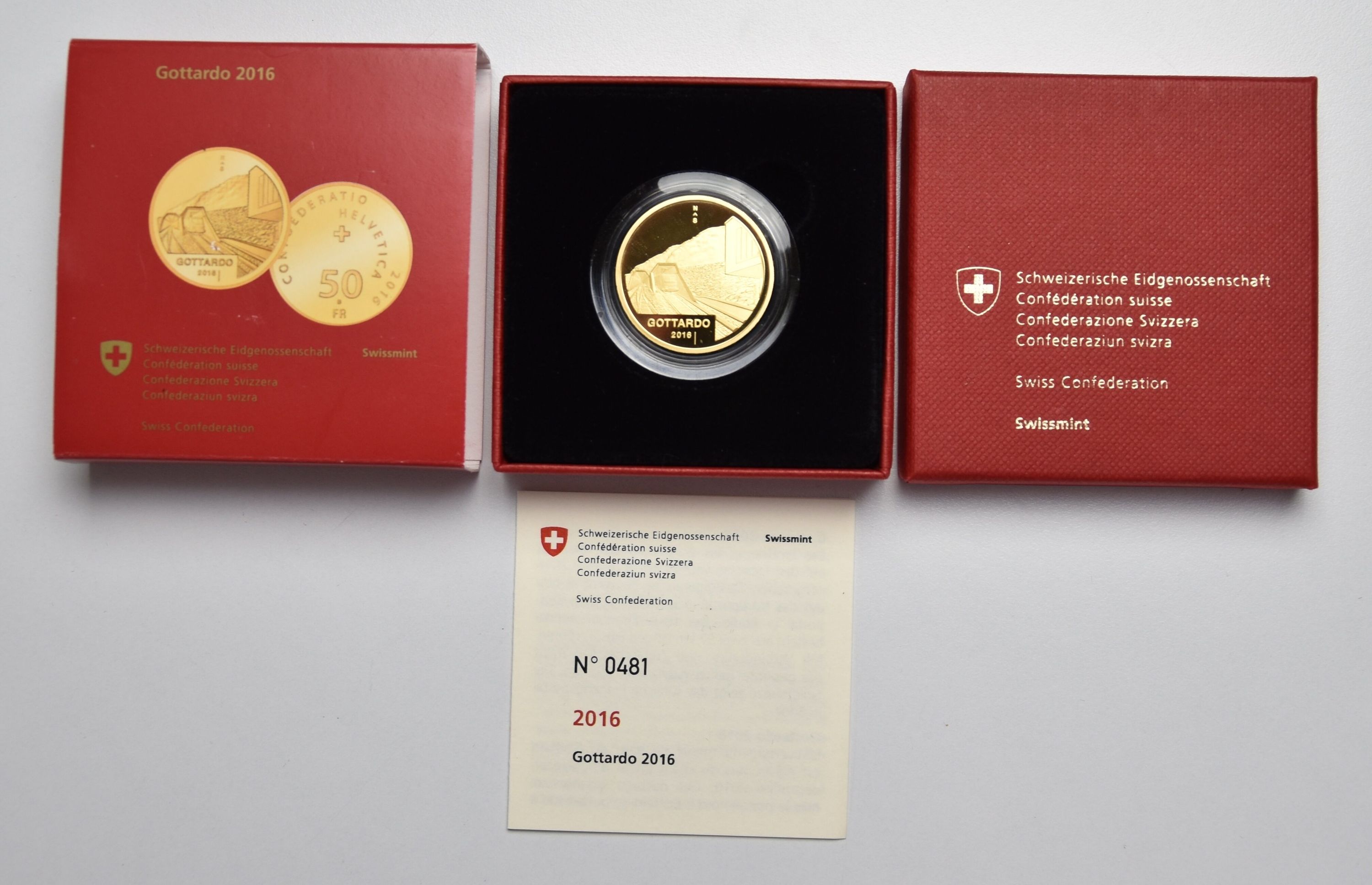 Schweiz 50 Franken 2016 Gottardo