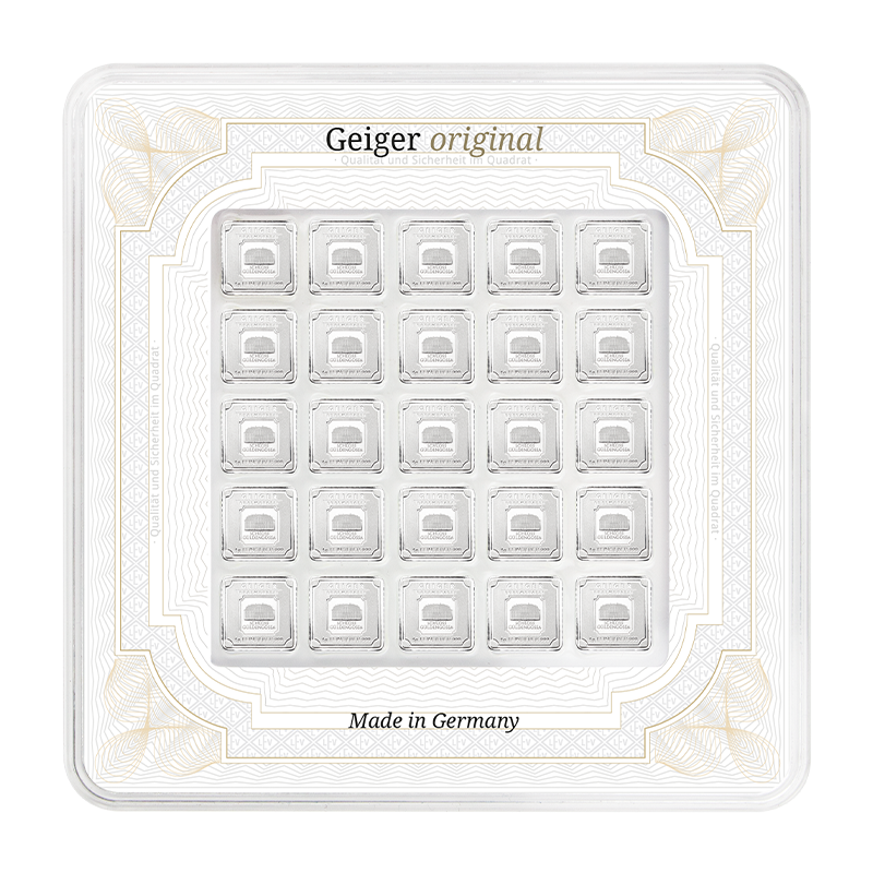 Silberbarren Geiger Original - Multicard 25 x 1 g .999 quadratisch *Sonderangebot*