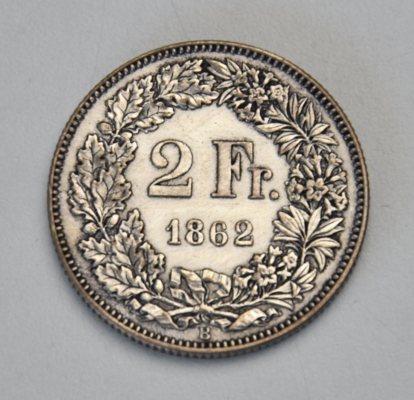 Schweiz 2 Franken 1862 B (sitzende Helvetia)