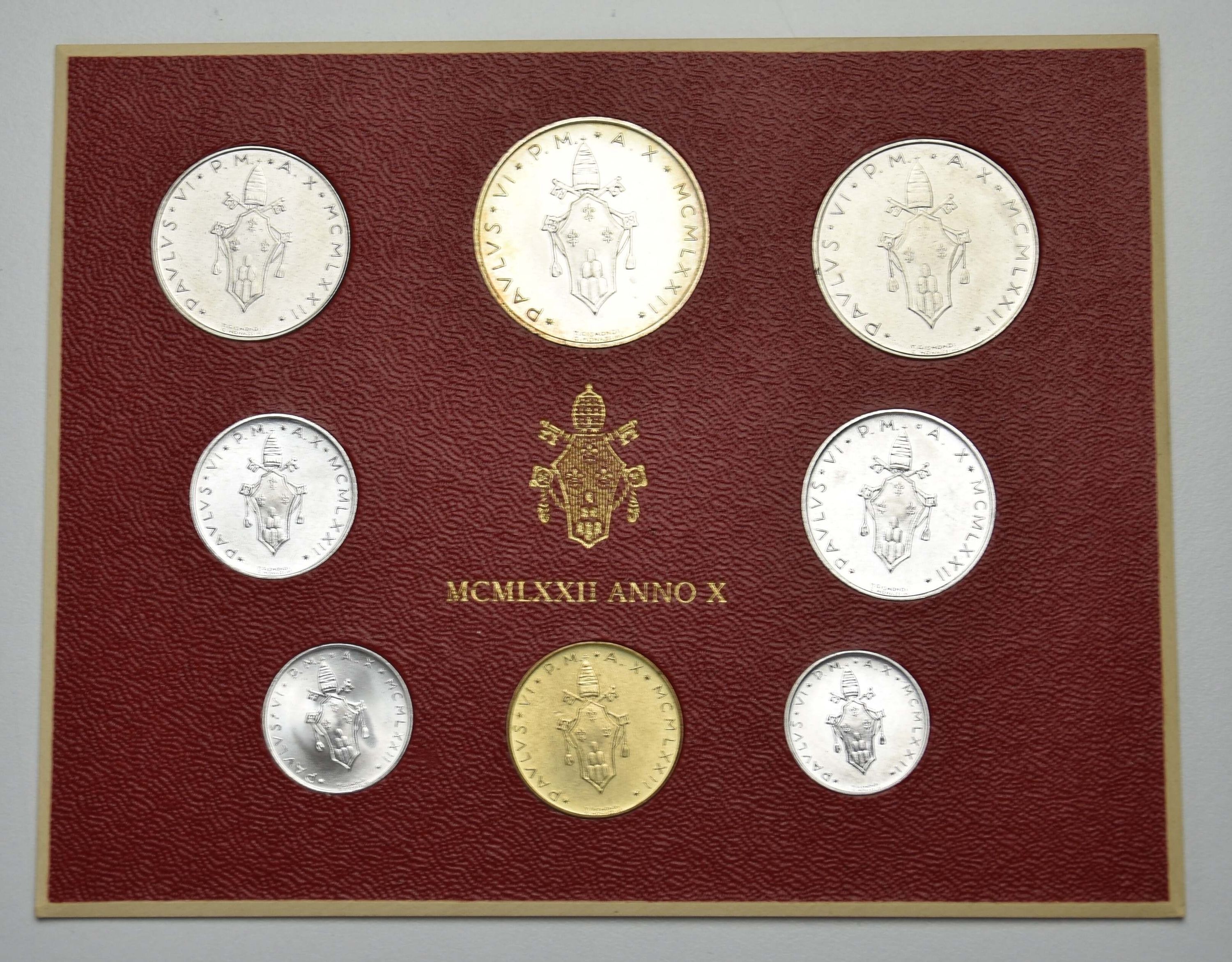 Vatikan Münzset 1972 Papst Paul VI Anno X (1963 - 1978)