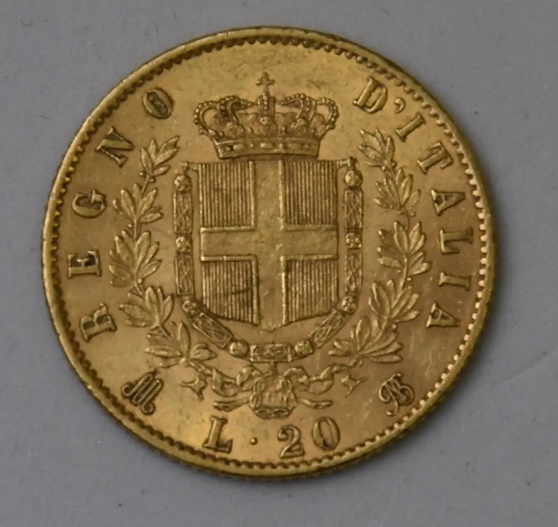 20 Lire Vittorio Emanuele II. - Italien Goldmünze