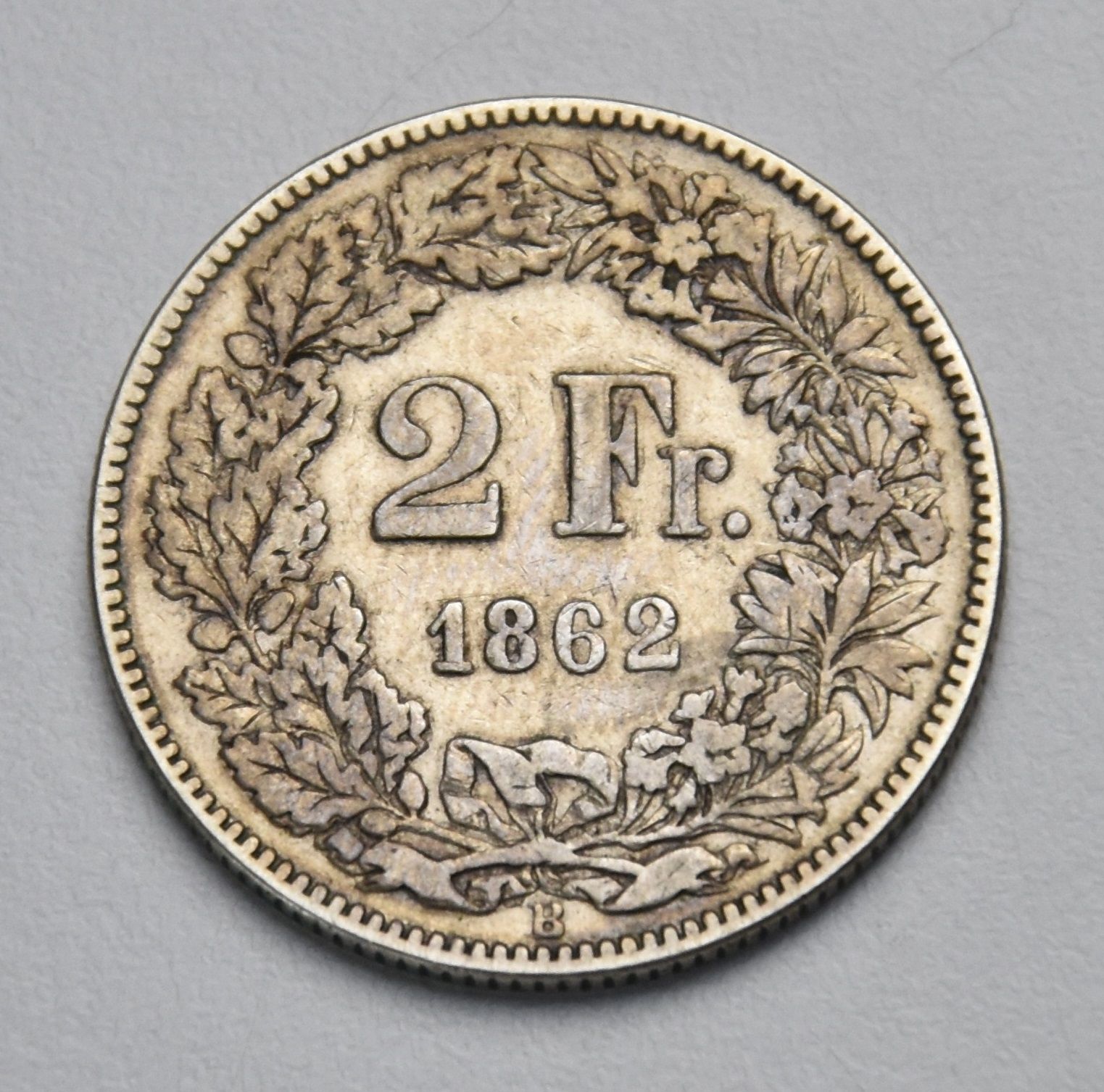 Schweiz 2 Franken - 1862 B (Sitzende Helvetia)