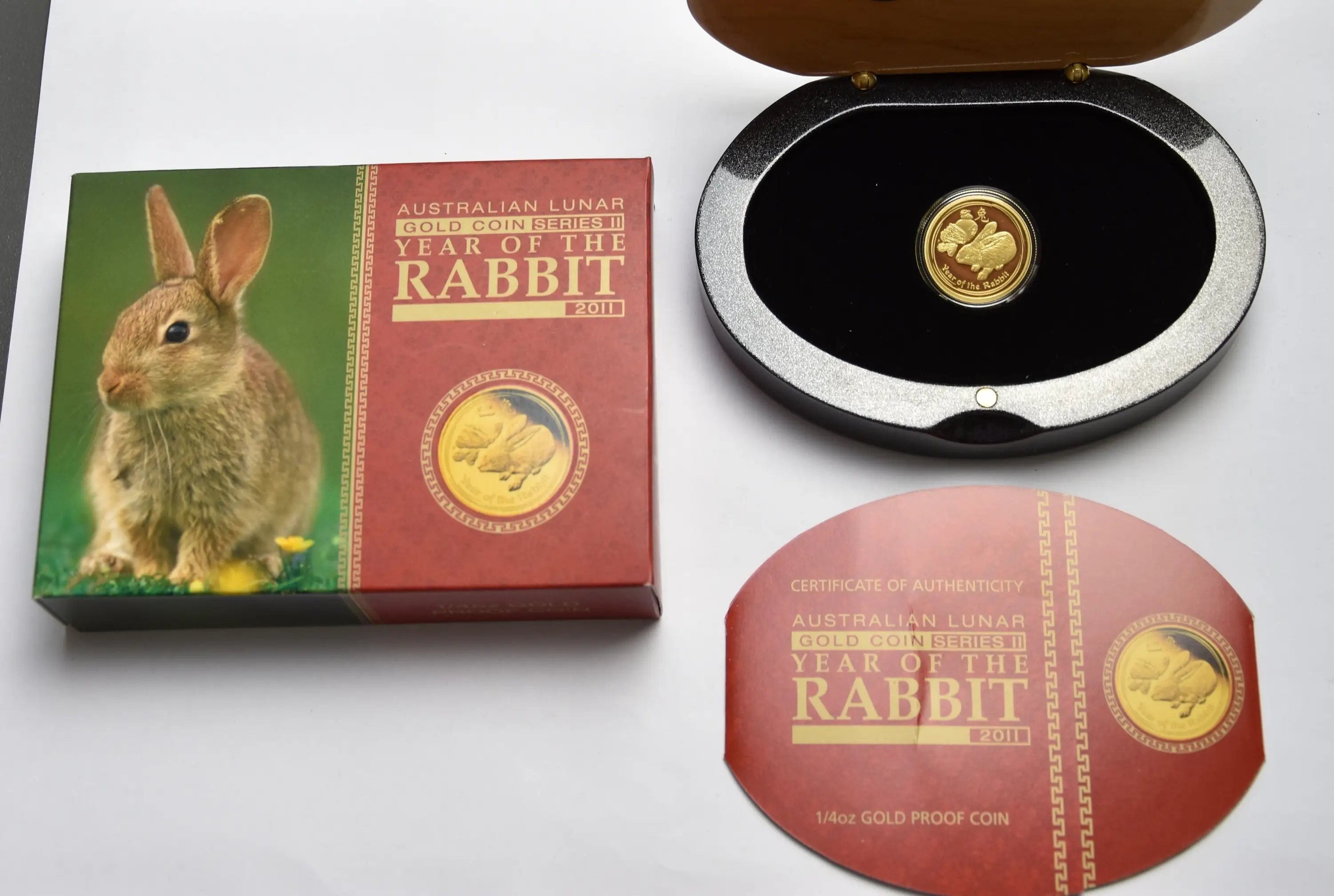 Lunar II "Hase" 2011 - Australien 1/4 oz Goldmünze "Polierte Platte"