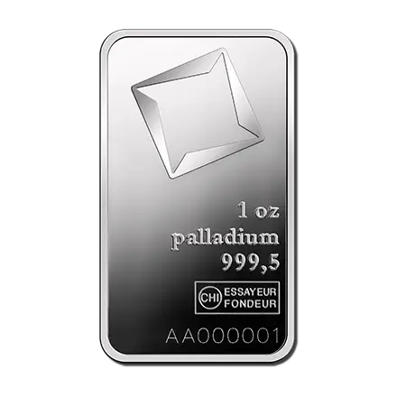 Palladiumbarren - 31,1 g .9995  VALCAMBI