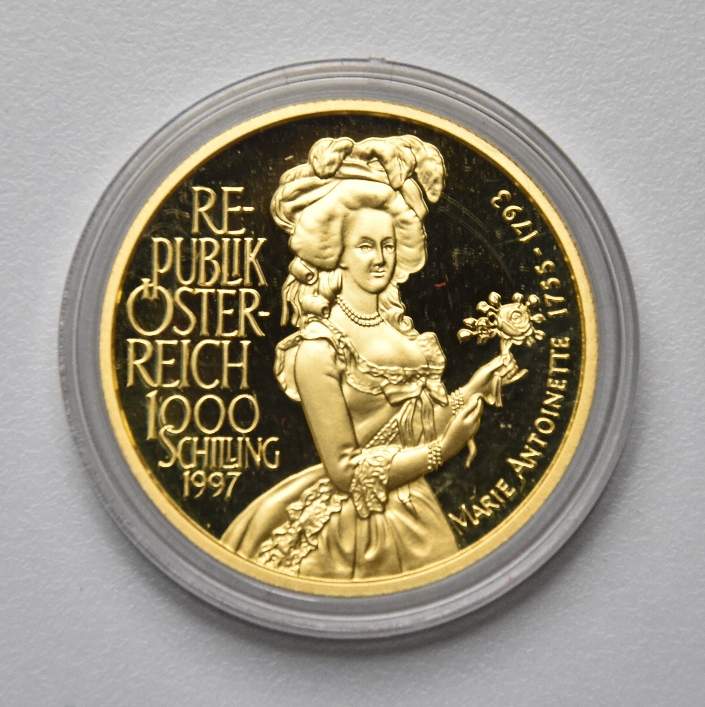 Goldschilling - Österreich 1000 Schilling 1997 "Marie Antoinette"