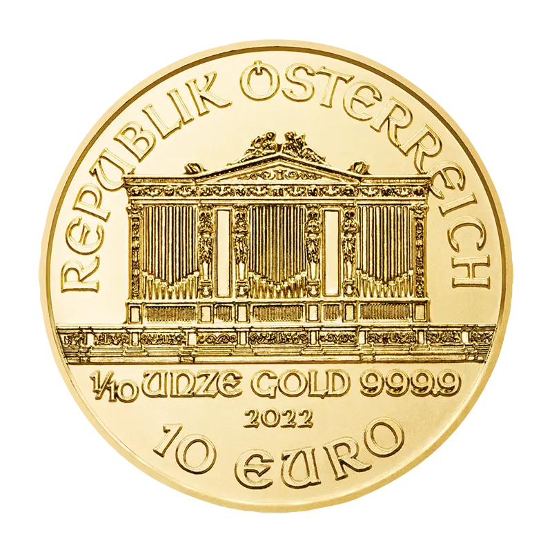 Wiener Philharmoniker - Österreich 1/10 oz Goldmünze
